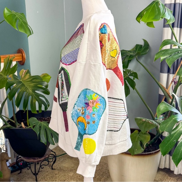 Queen of Sparkles Colorful Graphic Women's Sweater - Picture 3 of 8